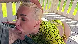 Cherry Aleksa kneels for intense street deepthroat and face fucking