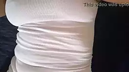 Latina teen exposes dripping wet pussy on balcony neighbor watches bedroom masturbation