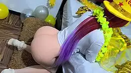 couple defies fate with new year rituals anal creampie and virgin pussy love