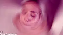 Veronica Leal gags on 4on1 DAP deepthroat with rough manhandle gapes and swallow