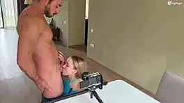 backstage braces girl slurps sloppy deepthroat spit drenched face fuck close-up