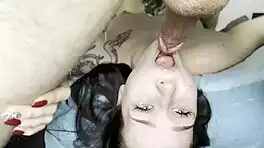 she deepthroats my cock balls deep craving every cum drop