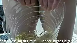 Watch her pee fetish play with wet pussy spreading juicy lips and squirting everywhere!