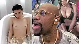 Tight Small Tits Ebony Slut Gets Pussy Licked In Bath Cum Oozing