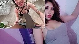 Innocent Latina Gulps Giant Cock Anal Halloween Creampie