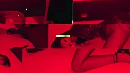 Skinny wife chokes on cocks in bisexual orgy creampie frenzy while husband watches