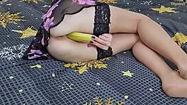 Petite Euro Babe Takes First Double Penetration and Anal Creampie Close-Up