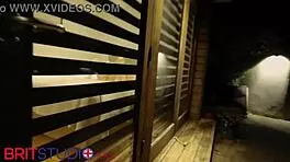 voyeur watches busty british neighbor fingering her huge natural tits and curvy ass