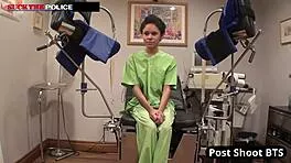 sandra chappelle fucked hard by police in latex gloves with anal gaping and ball licking