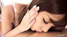 😍 small japanese girl's big natural tits sloppy blowjob to old guy uncensored