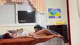 novinha records fucking boyfriend creampie in his house