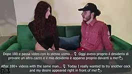 Wife Enjoys Italian Threesome with Petite Brunette Slut Unscripted