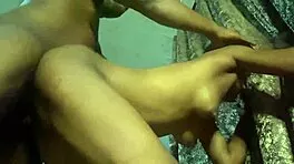 Slim ebony babe moans loud on thick black cock nonstop