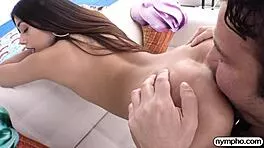 nympho xxlayna marie rides big cock wildly in stockings creampie finish