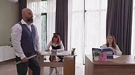 professor, you stretched our tight pussies so wide we can barely walk now