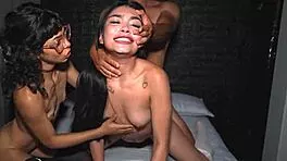 petite colombian babe submissive roughed in group monster cock session