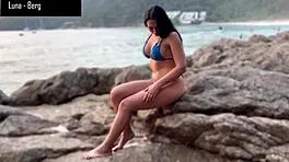 Picked up this curvy model, fucked all holes beach photoshoot style part 1