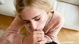 Damn, Preppy Blonde American Teen Tourist Rides Cock Hard!