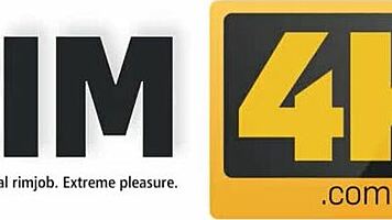 In the workspace, a beautiful russian woman in stockings and heels gets her ass licked and rimmed doggystyle.