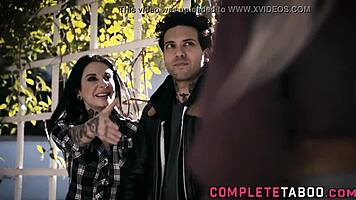 Blonde Teen Rubs Against Busty Milf Outdoors