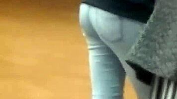 hidden candid teen 18+ legs in jeans