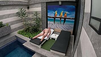 Oh wow, the room service girl gives an amazing blowjob in the private suite!