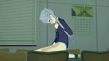 Aoba Suzukaze 和 Hifumi Takimoto 自慰和激烈扶她性爱 - 新游戏后宫 😍