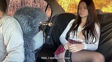 babe young 18+ bitch tried cheating taxi driver, got dominated and fucked hard in roleplay