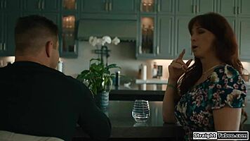 Christian milf Syren Demer dominates god-fearing guy with blowjob and deepthroat