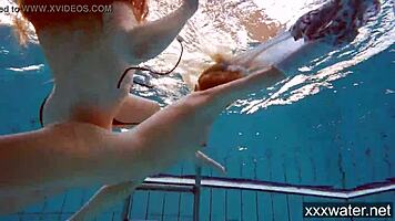 Hot Russian Girls Swimming In The Pool