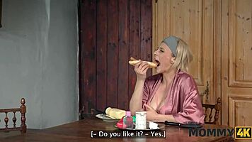 Milf Rides Boyfriend On Kitchen Table