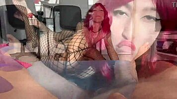 cute asian t-girl gets fucked by stepdaddy's big cock and cums