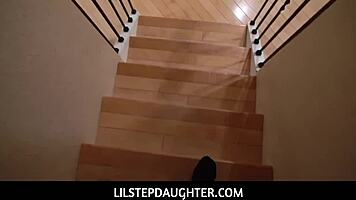 lil stepdaughter begs stepdaddy for quick fuck