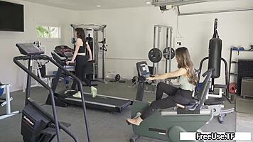 the coolest taboo workout blowjob with stepdad