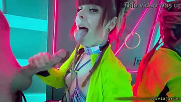 Public Sloppy Deepthroat in a Rave Bathroom