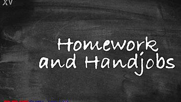 Homework Handjobs Compilation Teases Cumshots