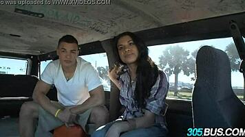 hot long-haired dominican babe fucked hard outdoors