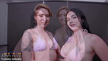 Madison Stil and Mina K take double anal from big studs 🍑🍆🔥