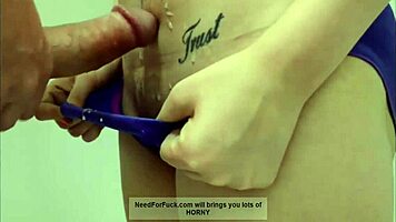 guy unloads cumshots into satin panties in steamy compilation